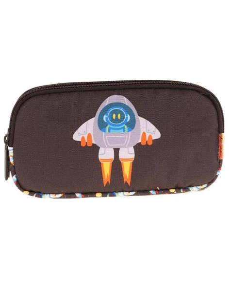 Kaukko Kids 3 Bölmeli Kalem Çantası Leather Rocket L8264 ürün görseli 1