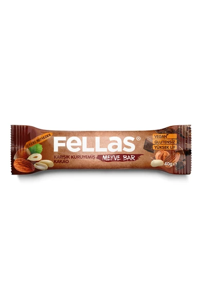 Fellas Meyve Bar - Karışık Kuruyemişli ve Kakaolu (40 g) x 12 Adet ürün görseli 1