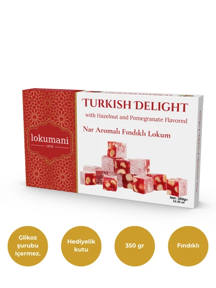 Nar Aromalı Fındıklı Lokum 350 Gr ürün görseli 1