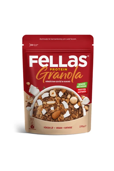 Fellas Protein Granola - Hindistan Cevizi & Kakao (270 g) ürün görseli 1