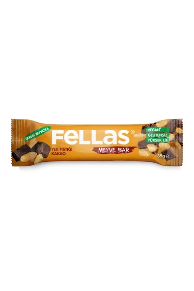 Fellas Meyve Bar - Yer Fıstığı ve Kakaolu (35 g) x 12 Adet ürün görseli 1