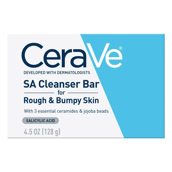CeraVe SA Pürüzlü ve İnişli Çıkışlı Ciltler için Salisilik Asit İçeren Kalıp Sabun 128 GR ürün görseli 1
