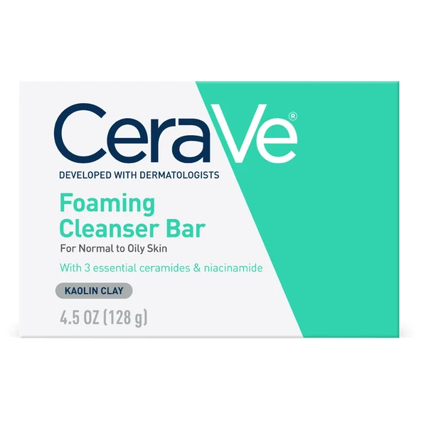 CeraVe Normal ve Yağlı Ciltler için Köpüren Kalıp Sabun 128 GR ürün görseli 1