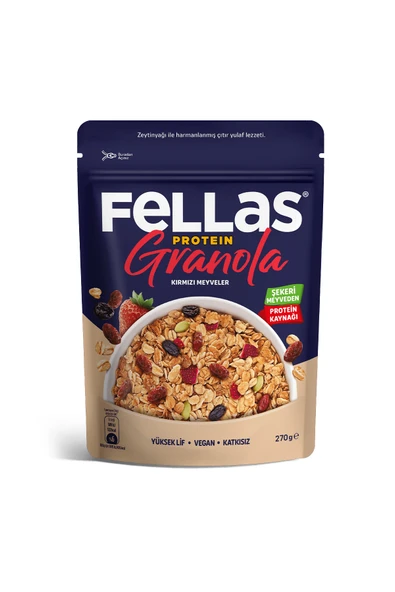 Fellas Protein Granola - Kırmızı Meyveler (270 g) ürün görseli 1