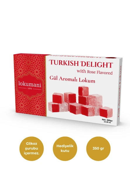 Gül Aromalı Lokum 350 Gr ürün görseli 1