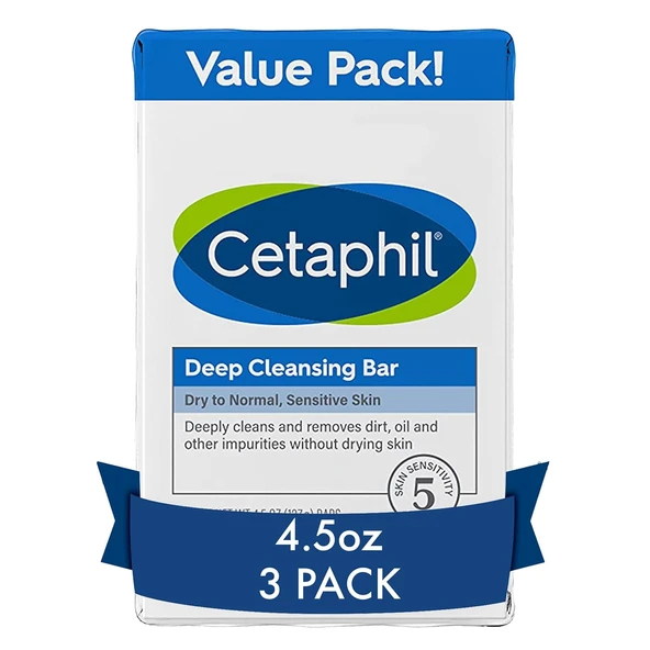 Cetaphil Kuru, Normal ve Hassas Ciltler için Derin Temizleme Kalıp Sabun 3'lü 127 Gr ürün görseli 1