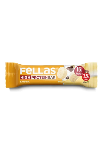 Fellas Yüksek Protein Bar - Muzlu (45 g) x 12 Adet ürün görseli 1