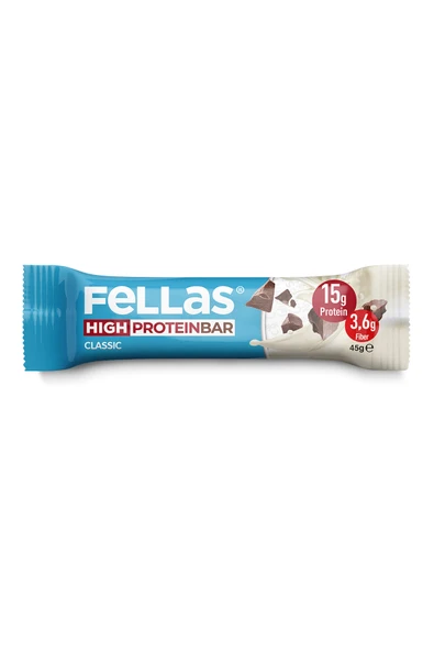 Fellas Yüksek Protein Bar - Klasik Sade (45 g) x 12 Adet ürün görseli 1