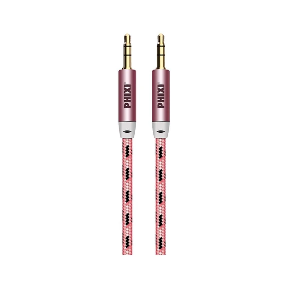 Phixi Basic A810 Hasır Örgü 3.5mm Aux Kablo - Resim 3