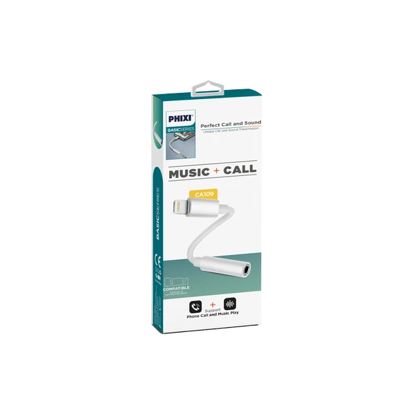 PHİXİ BASİC CA109 LIGHTNING TO AUX SİLİKON KABLO - Resim 2