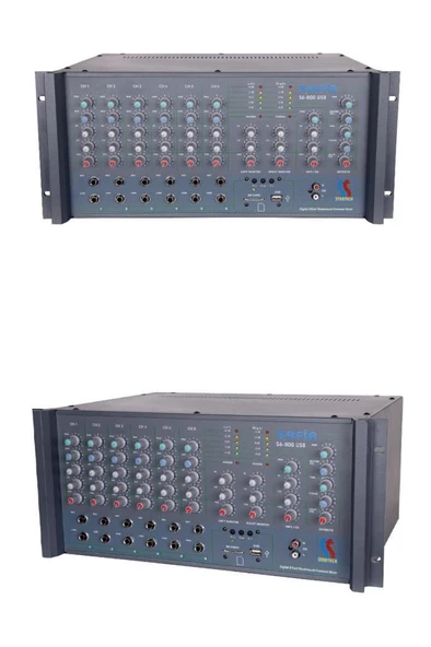 Startech Safir S6-800T USB 2x400W Hat Trafolu Stereo Küp Anfi Power Mixer ürün görseli 1