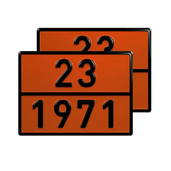 Metal 40x30 cm Levha (1 Çift) 23-1971 Doğalgaz Depolama Tüp Taşımacılık Tehlikeli Madde Uyarısı ürün görseli 1