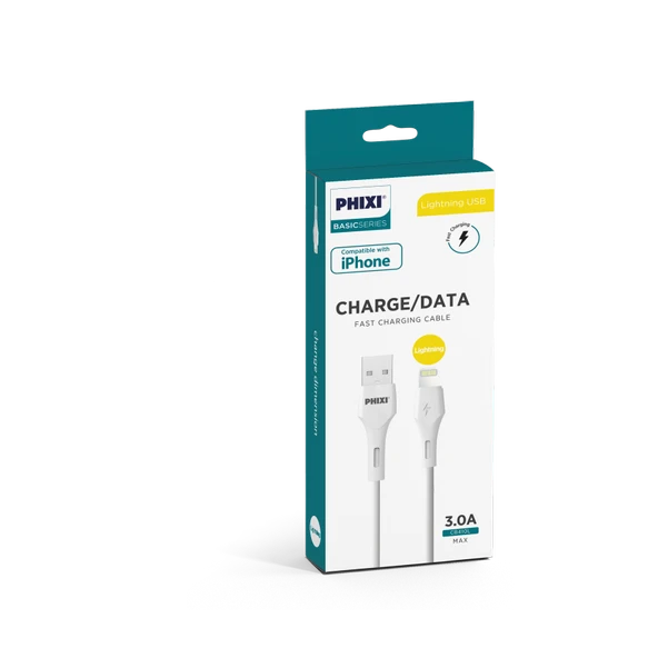 Phixi CB410L Basic 100 Cm Lightning Şarj ve Data Kablosu - Resim 2