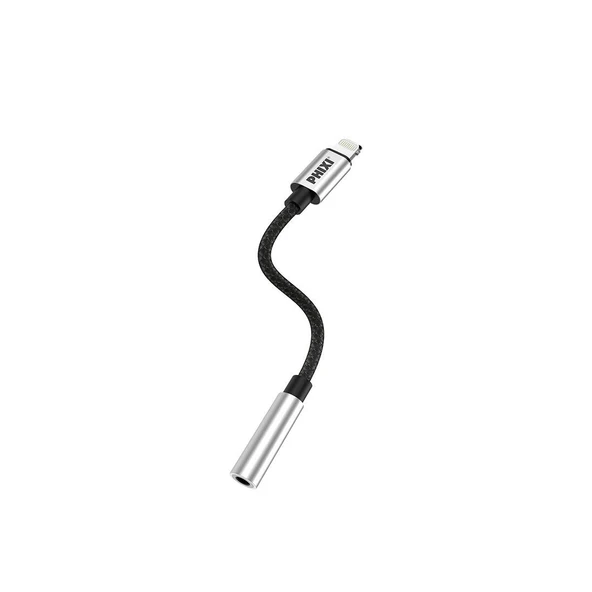 Phixi Basic CA110 Metal Başlıklı Örgü Kablo Lightning to 3.5mm Jack Çevirici ürün görseli 1