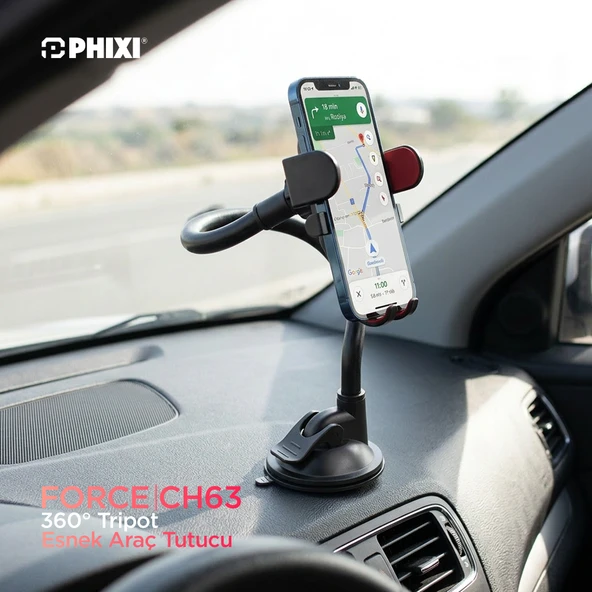 Phixi Force CH63 360° Esnek Araç Tutucu - Resim 3