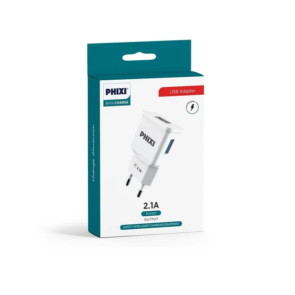 Phixi PCH201 Basic 2.1A Şarj Adaptörü - Resim 3