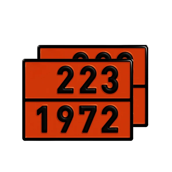 Metal 40x30 cm Levha (1 Çift) 223-1972 Metan Soğutulmuş Sıvı LNG Doğal Gaz Tehlikeli Madde Uyarısı ürün görseli 1
