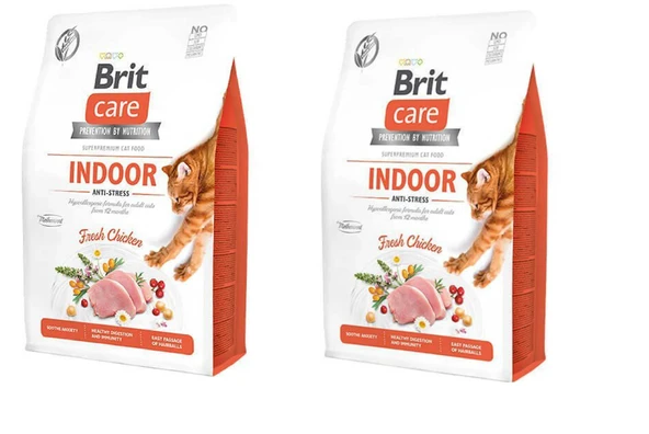Care Indoor Stres Azaltıcı Ev Kedileri için Tahılsız Yetişkin Kedi Maması 2kg X 2 ADET ürün görseli 1