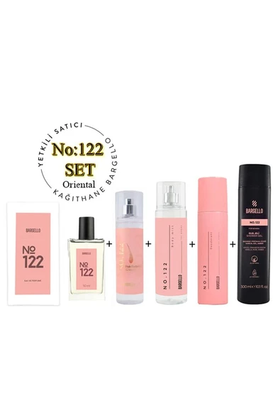 122 Kadın Parfüm Set ( Parfüm - Saç Parfümü - Bodymist - Deodorant - Duş Jeli ) - Mnms122setduş2 ürün görseli 1