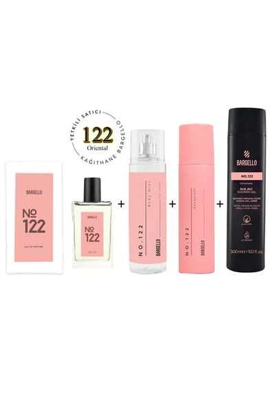 122 Kadın Parfüm Set ( Parfüm - Bodymist - Deodorant - Duş Jeli ) - Mnms122setduş ürün görseli 1