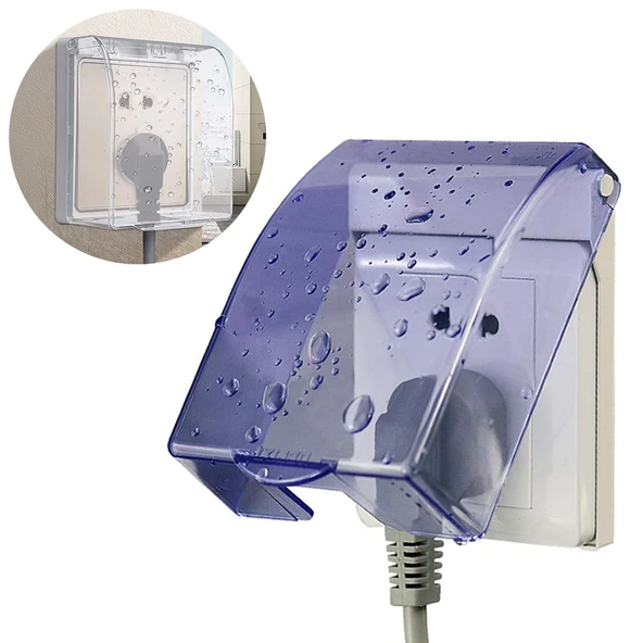 Priz Kapağı, Banyo Lavabo Islak Priz Koruma Kapağı, Sudan Koruyan Kapak, Açılır Kapanır, Priz Soket Koruyucu, ürün görseli 1