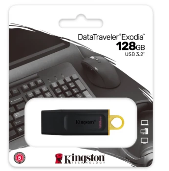 128GB USB3.2 Gen1 DTX/128GB Exodia KINGSTON ürün görseli 1