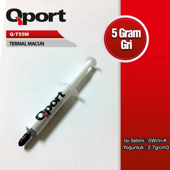 QPORT Q-T55M 5GRAM 5W/M-K 2.7/CM3 TERMAL MACUN ürün görseli 1