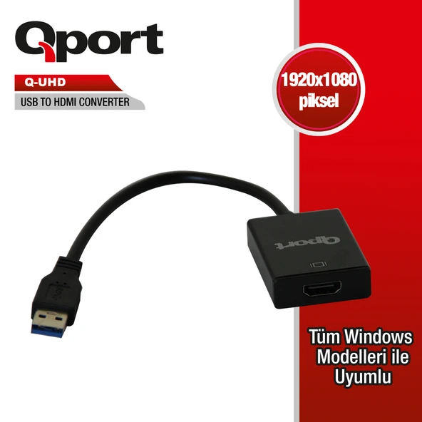 QPORT Q-UHD USB3.0 TO HDMI CEVIRICI ürün görseli 1