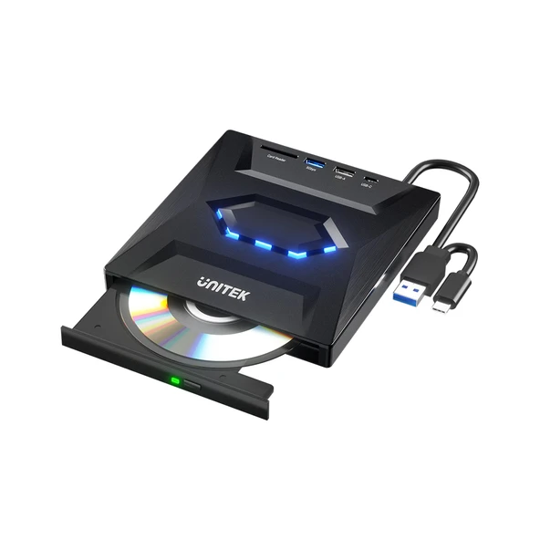 UNITEK HARİCİ DVD-RW USB TYPE-C/A 5in1 DOCK (T1037A) ürün görseli 1