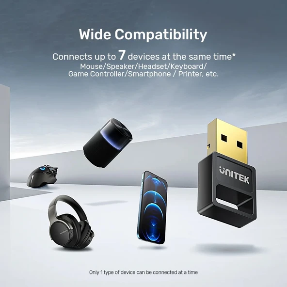 UNITEK USB BLUETOOTH 5.3 ADAPTÖR (B105B) - Resim 3
