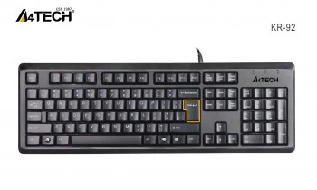 A4 TECH KR-92 Q KLAVYE USB STANDART SİYAH - Resim 5