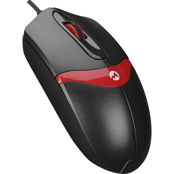 Everst SM-220 USB 1200DPI 3D Optik Kablolu Mouse Siyah-Kırmızı ürün görseli 1