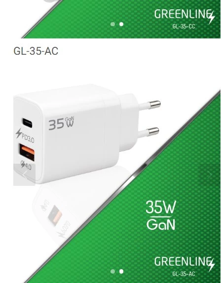 Redline Gl-35w-Ac Whıte Charge Şarj Başlığı Usb + Type-C, Yanında Kablosu Yok ürün görseli 1
