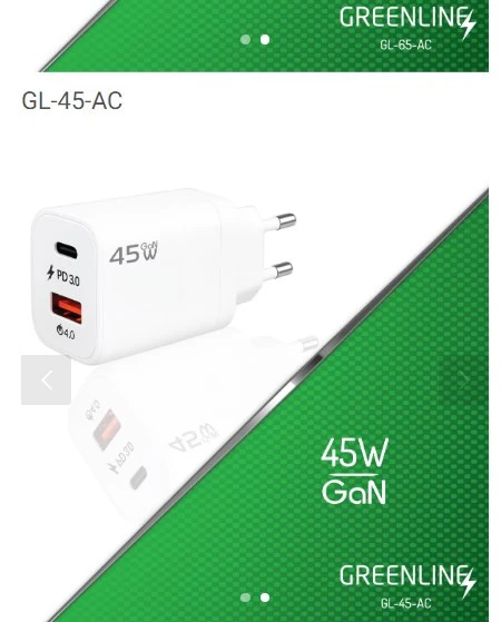 Redline Gl-45-Ac  Charge Şarj Başlığı Usb + Type-C, Kablosuz ürün görseli 1