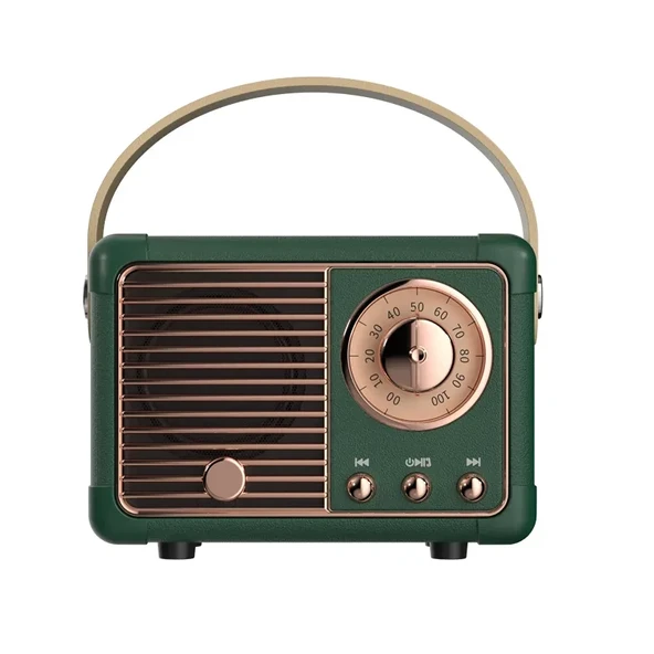 Dw13 yeşil bluetooth mini 11 cm x 8 (-+1) hoparlör kablosuz Retro hoparlör eski moda klasik stil güçlü ürün görseli 1