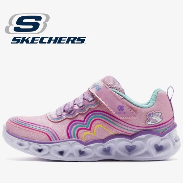 Skechers S-lights Heart Lights Retro Hearts 302689L Işıklı Ortopedik Çocuk Spor Ayakkabı ürün görseli 1