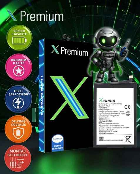 Infinix Hot 20 (BL-49LX) Batarya Xpremium – 5000 mAh Süper Yüksek Kapasiteli Güçlendirilmiş Pil ürün görseli 1