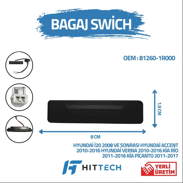 Hyundai i20 uyumlu bagaj açma düğmesi switchi ürün görseli 1