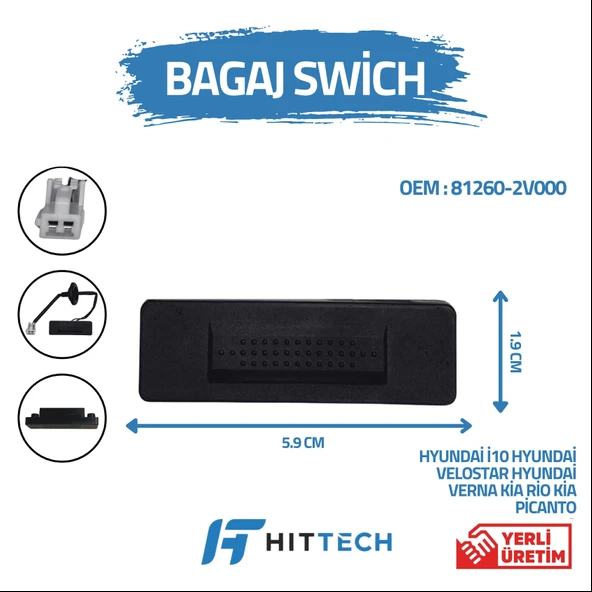 Hyundai i10 uyumlu bagaj açma düğmesi switchi ürün görseli 1