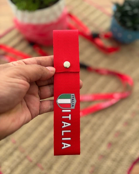 İtaly Baskılı, Kırmızı Renk Yüksek Kalite Tampon & Çeki ipi ürün görseli 1