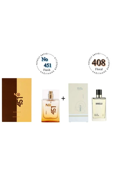 No:451 + 408 Unisex / Kadın Parfüm Edp 50 ml Fresh / Floral - Mnms50no451408 ürün görseli 1