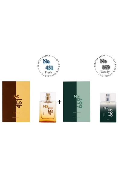 No: 451 + No:669 Unisex Parfüm Edp 50 ml Fresh / Woody - Mnms50no451669 ürün görseli 1