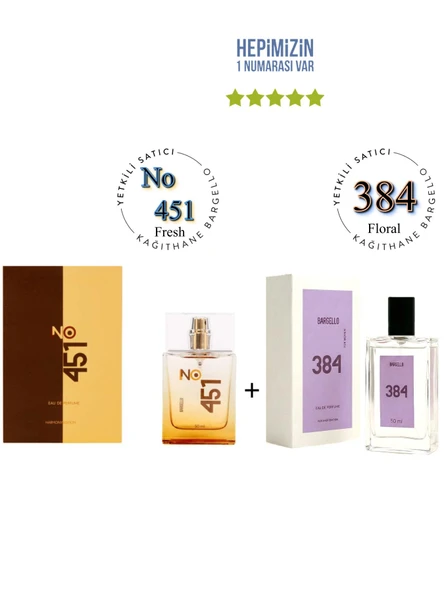 No:451 + 384 Unisex / Kadın Parfüm Edp 50 ml Fresh / Floral - Mnms50no451384 ürün görseli 1