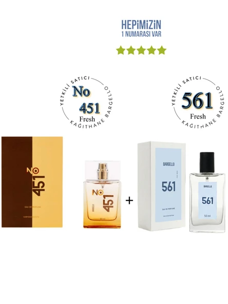 No:451 + 561 Unisex / Erkek Parfüm Edp 50 ml Fresh - Mnms50no451561 ürün görseli 1