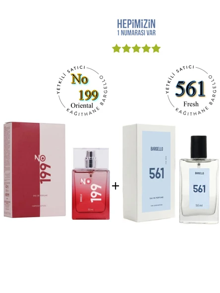 No: 199 + 561 Unisex / Erkek Parfüm EDP 50 ml Oriental / Fresh - Mnms50no199561 ürün görseli 1