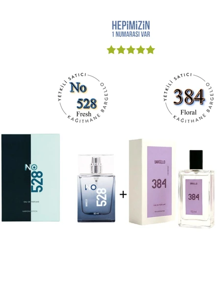 No: 528 + 384 Erkek / Kadın Parfüm Edp 50 ml Fresh / Floral - Mnms50no528384 ürün görseli 1
