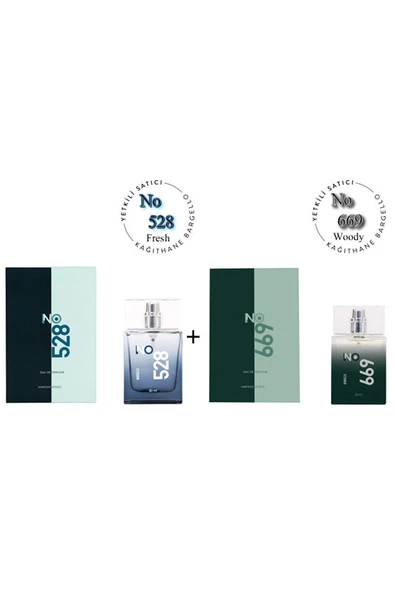 No: 528 + No:669 Erkek Parfüm Edp 50 ml Fresh / Woody - Mnms50no528669 ürün görseli 1