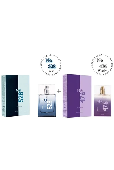 No: 528 + No:476 Erkek / Unisex Parfüm Edp 50 ml Fresh / Woody - Mnms50no528476 ürün görseli 1