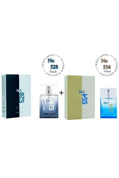 No: 528 + No:554 Erkek / Unisex Parfüm Edp 50 ml Fresh / Floral - Mnms50no528554 ürün görseli 1