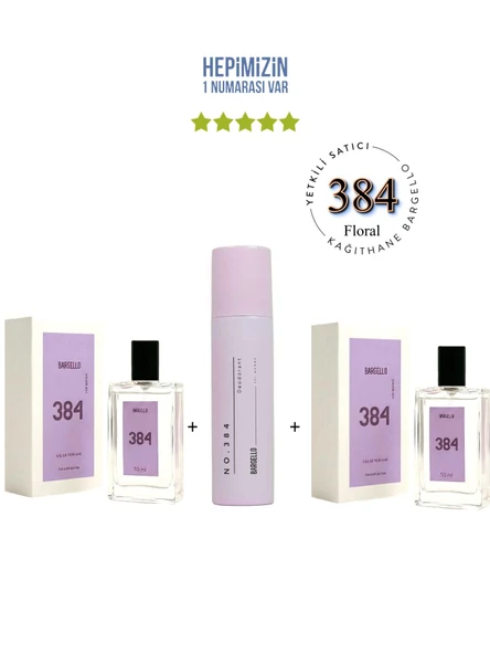 384 + 384 Kadın Parfüm 50 ml Edp No:384 Kadın Deodorant 150 ml Floral - Mnms384deo2 ürün görseli 1